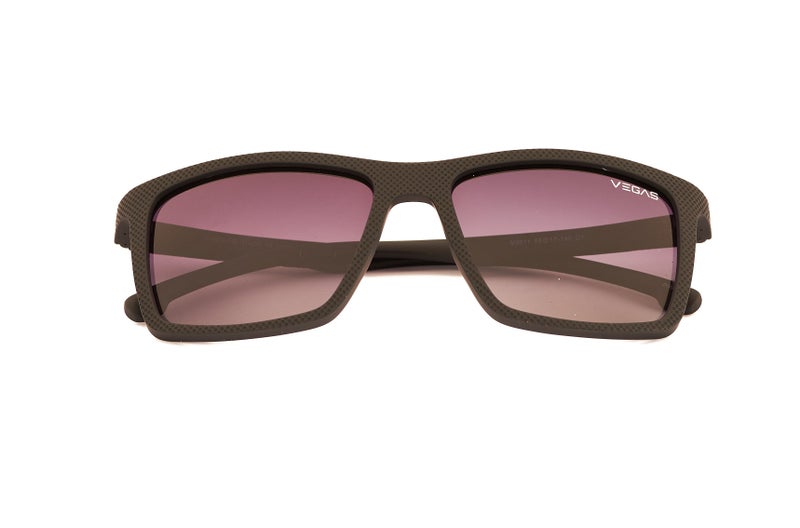 VEGAS Full Rim Rectangular Men Grey  Sunglasses V3011 C1 - Image 2